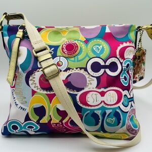 Coach Multicolor Graphic Graffiti Crossbody Bag